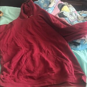 Fruit of the Loom Cherry Red Fleece Hoodie